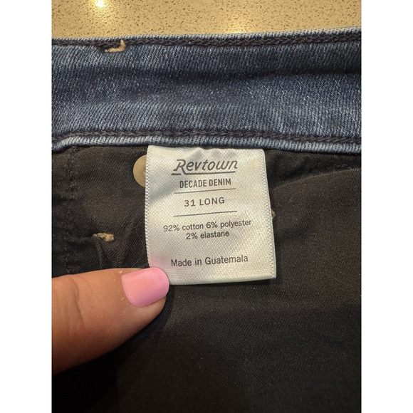 Revtown Jean 31L High Rise Skinny Dark Wash Denim Classic Casual Comfort Stretch - Picture 11 of 12